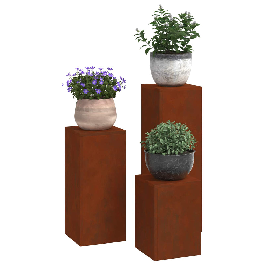 Supporto per piante 3 pcs Ruggine