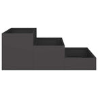 Vaso da giardino Nero 90 x 90 x 35 cm Acciaio laminato a freddo