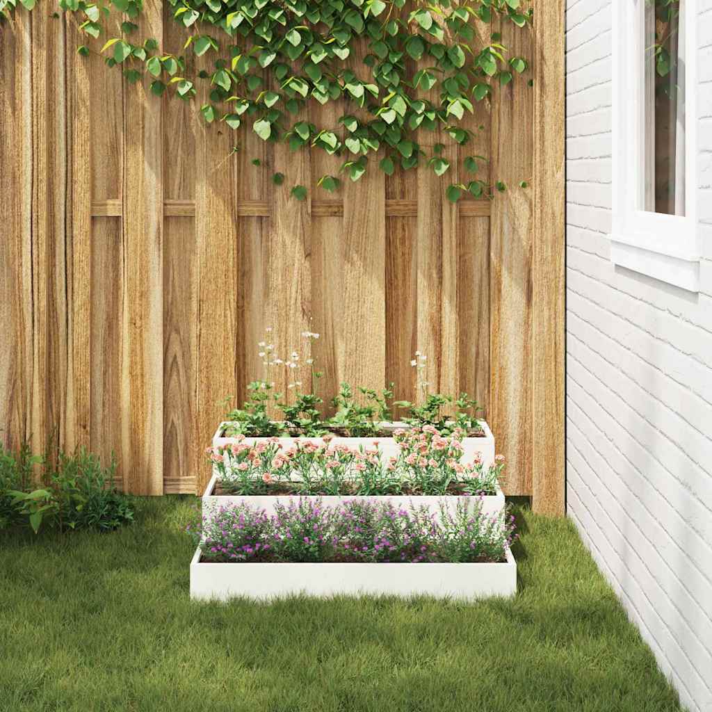 Vaso da giardino Bianco 90 x 90 x 35 cm