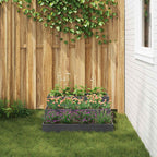Vaso da giardino Antracite 90 x 90 x 35 cm