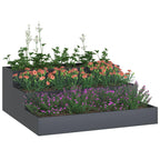 Vaso da giardino Antracite 90 x 90 x 35 cm