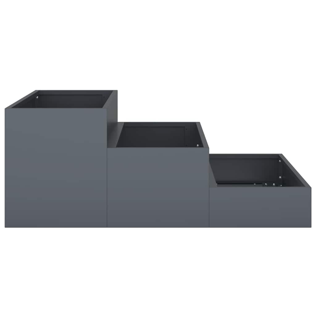 Vaso da giardino Antracite 90 x 90 x 35 cm