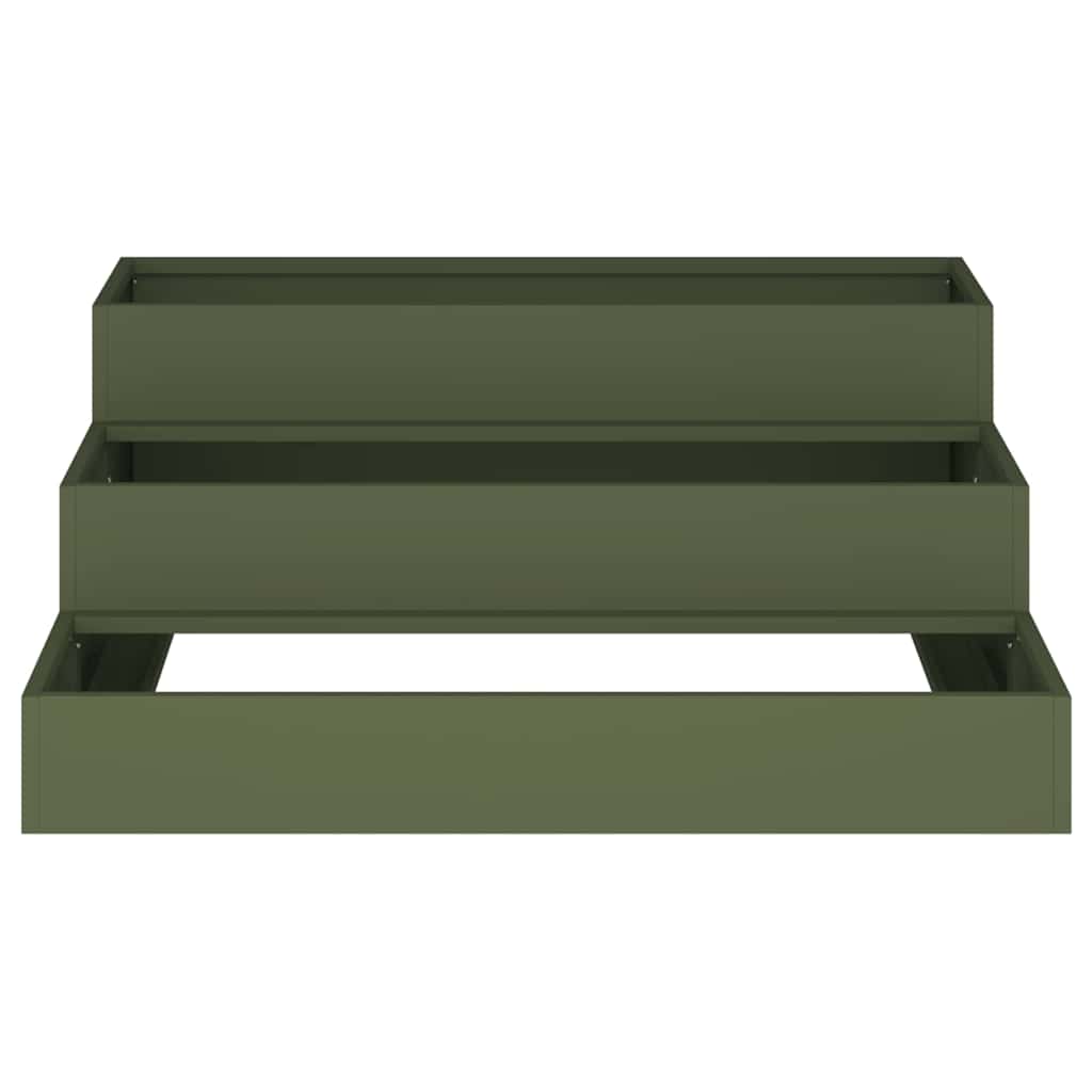 Vaso da giardino Verde oliva 90 x 90 x 35 cm