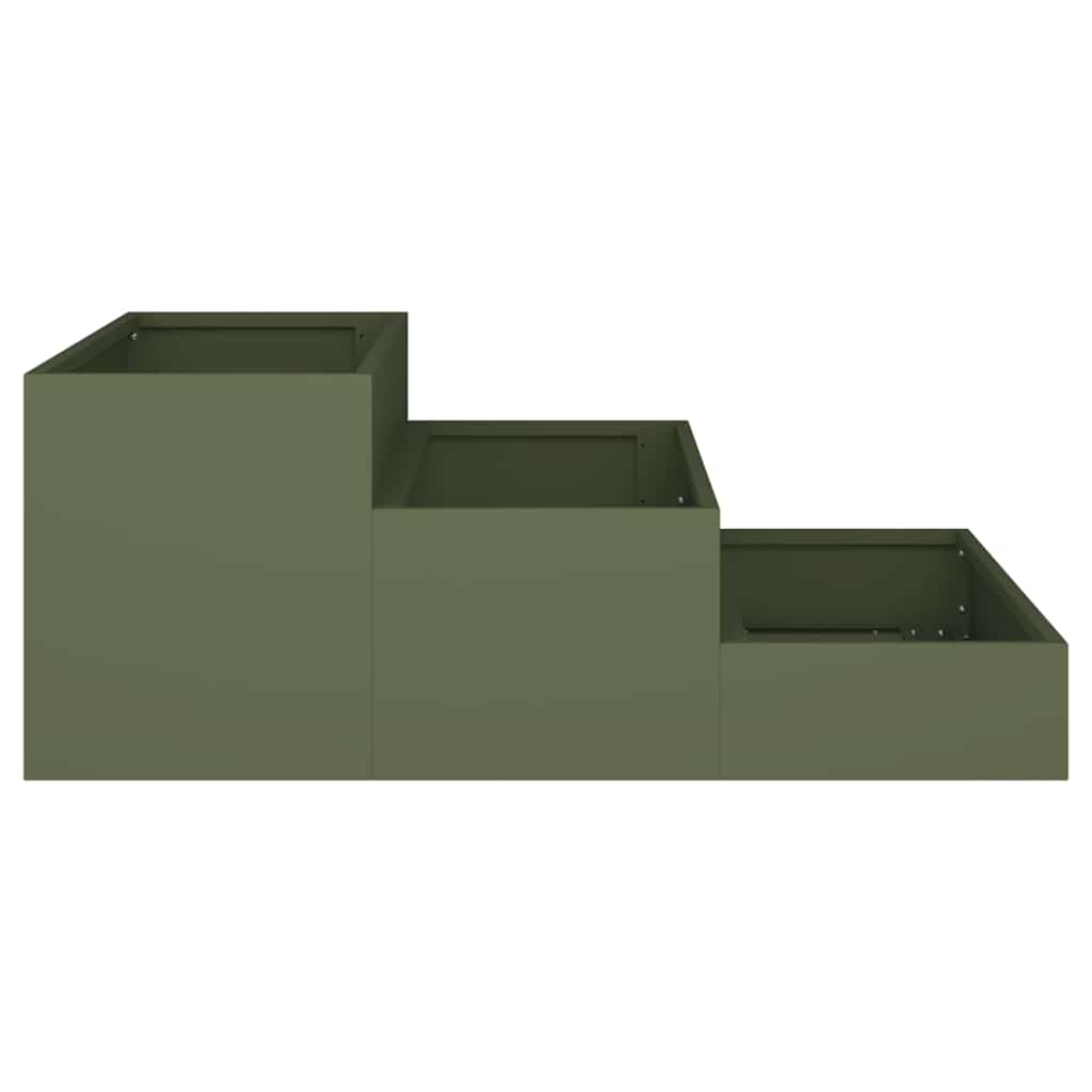 Vaso da giardino Verde oliva 90 x 90 x 35 cm