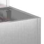 Vaso da giardino Argento 90 x 90 x 35 cm Acciaio inossidabile
