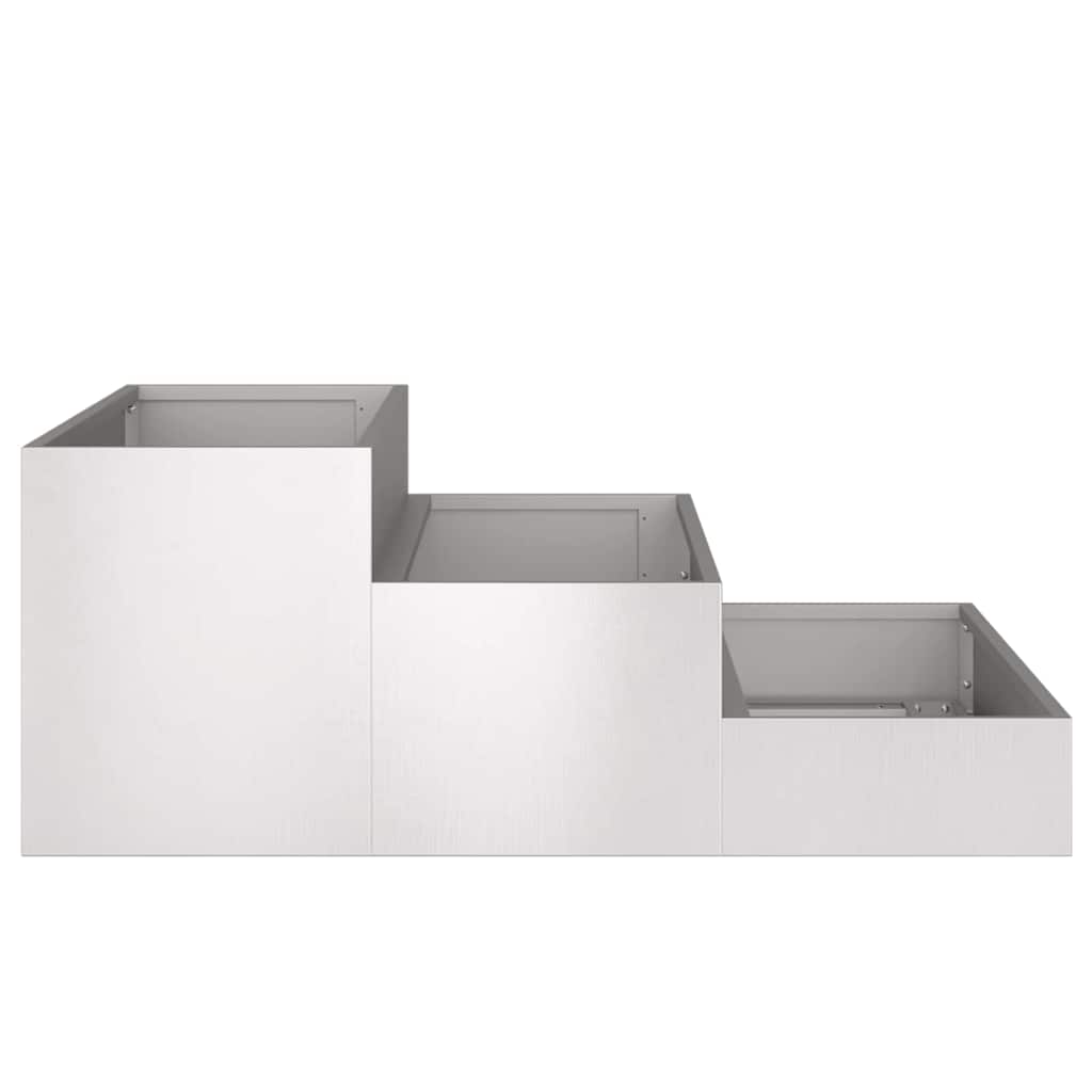 Vaso da giardino Argento 90 x 90 x 35 cm Acciaio inossidabile