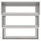 Vaso da giardino Argento 90 x 90 x 35 cm Acciaio inossidabile