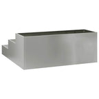 Vaso da giardino Argento 90 x 90 x 35 cm Acciaio zincato