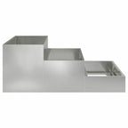 Vaso da giardino Argento 90 x 90 x 35 cm Acciaio zincato