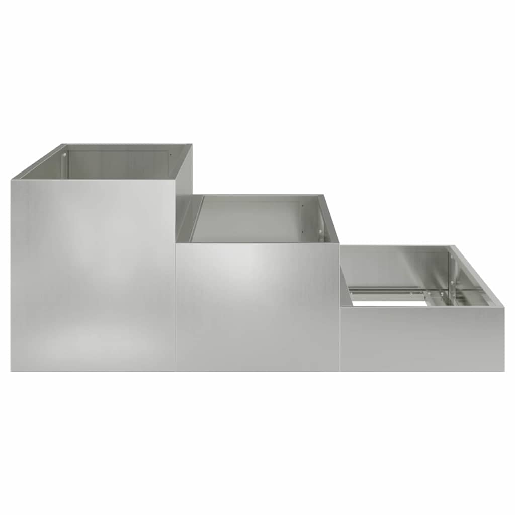 Vaso da giardino Argento 90 x 90 x 35 cm Acciaio zincato