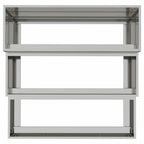 Vaso da giardino Argento 90 x 90 x 35 cm Acciaio zincato