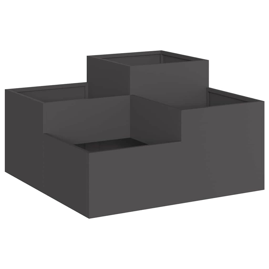 Vaso da giardino Nero 80 x 80 x 48 cm Acciaio