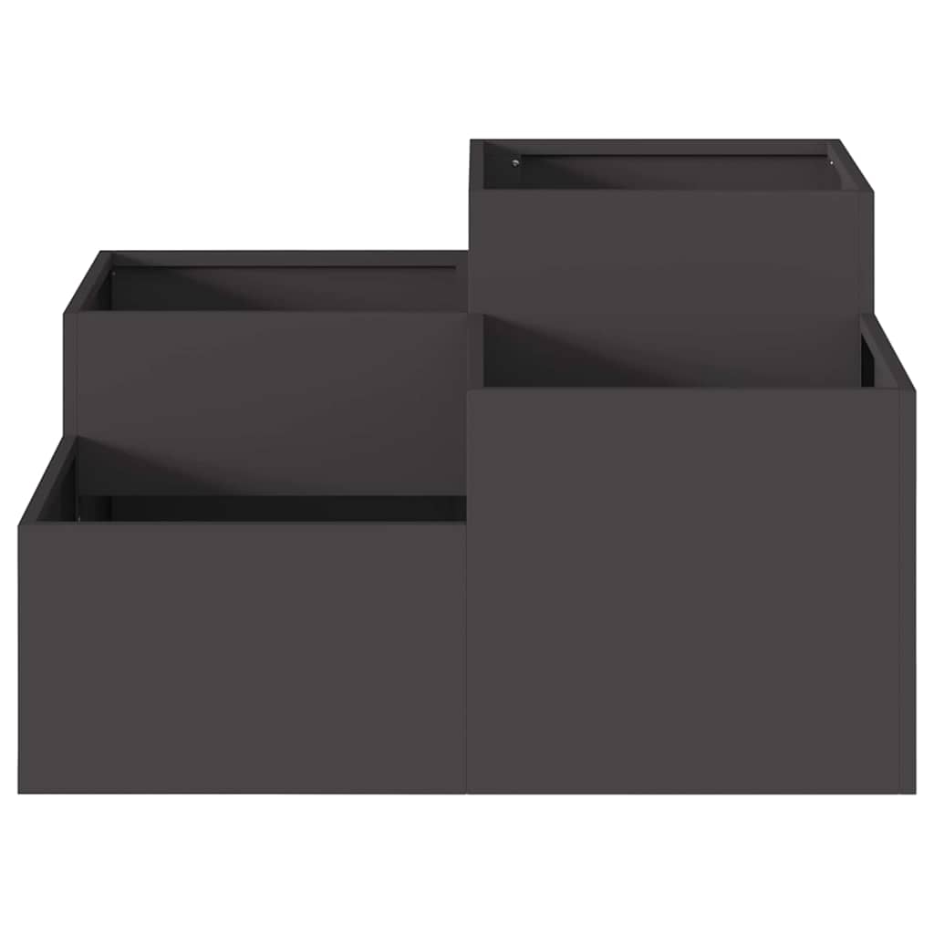 Vaso da giardino Nero 80 x 80 x 48 cm Acciaio