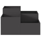 Vaso da giardino Nero 80 x 80 x 48 cm Acciaio