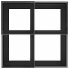 Vaso da giardino Nero 80 x 80 x 48 cm Acciaio