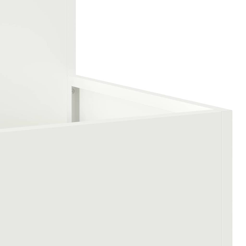 Vaso da giardino Bianco 80 x 80 x 48 cm Acciaio