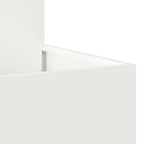 Vaso da giardino Bianco 80 x 80 x 48 cm Acciaio
