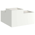Vaso da giardino Bianco 80 x 80 x 48 cm Acciaio