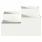 Vaso da giardino Bianco 80 x 80 x 48 cm Acciaio