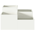 Vaso da giardino Bianco 80 x 80 x 48 cm Acciaio