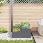 Vaso da giardino Antracite 80 x 80 x 48 cm Acciaio