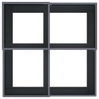 Vaso da giardino Antracite 80 x 80 x 48 cm Acciaio