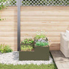 Vaso da giardino Oliver verde 80 x 80 x 48 cm Acciaio