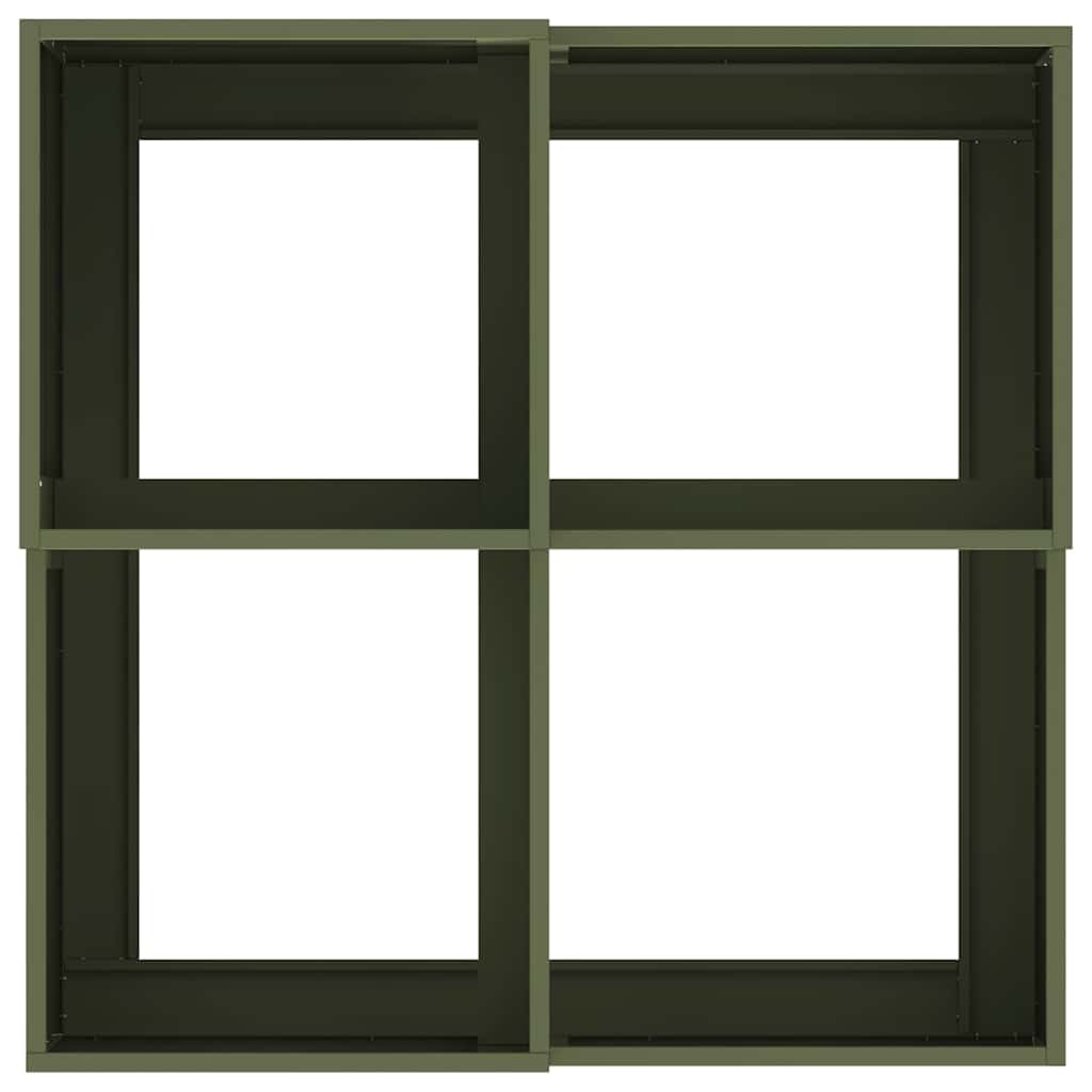 Vaso da giardino Oliver verde 80 x 80 x 48 cm Acciaio