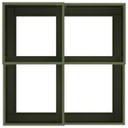 Vaso da giardino Oliver verde 80 x 80 x 48 cm Acciaio