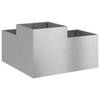 Vaso da giardino Argento 80 x 80 x 48 cm Acciaio inossidabile