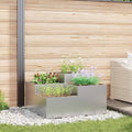 Vaso da giardino Argento 80 x 80 x 48 cm Acciaio zincato