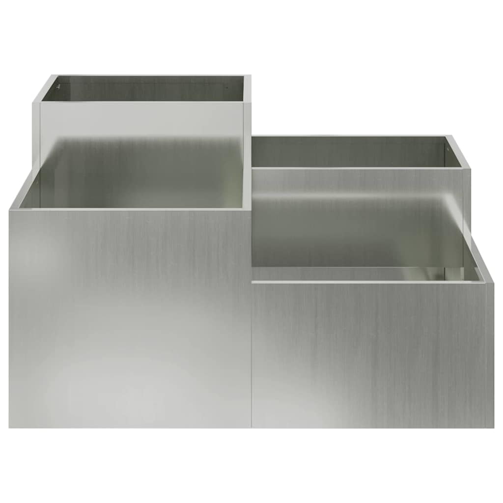 Vaso da giardino Argento 80 x 80 x 48 cm Acciaio zincato