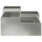 Vaso da giardino Argento 80 x 80 x 48 cm Acciaio zincato