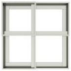 Vaso da giardino Argento 80 x 80 x 48 cm Acciaio zincato