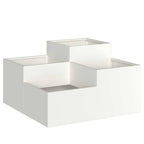 Vaso da giardino Bianco 100 x 100 x 48 cm Acciaio