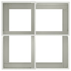 Vaso da giardino Bianco 100 x 100 x 48 cm Acciaio