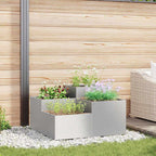 Vaso da giardino Argento 100 x 100 x 48 cm Acciaio inossidabile