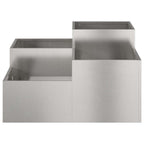 Vaso da giardino Argento 100 x 100 x 48 cm Acciaio inossidabile