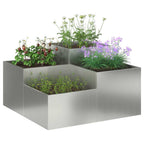 Vaso da giardino Argento 100 x 100 x 48 cm Acciaio zincato