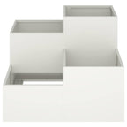 Vaso da giardino Bianco 80 x 80 x 60 cm Acciaio