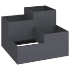 Vaso da giardino Antracite 80 x 80 x 60 cm Acciaio