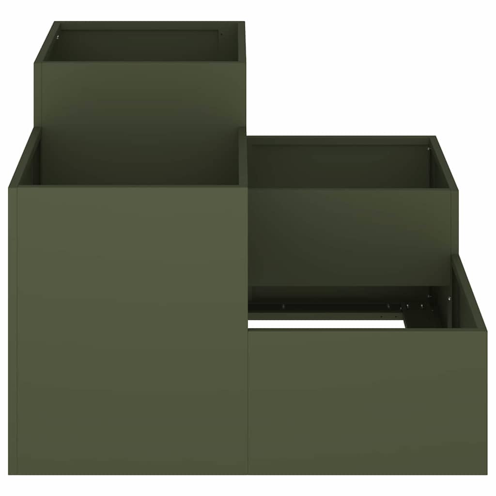 Vaso da giardino Oliver verde 80 x 80 x 60 cm Acciaio