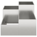 Vaso da giardino Argento 80 x 80 x 60 cm Acciaio inossidabile