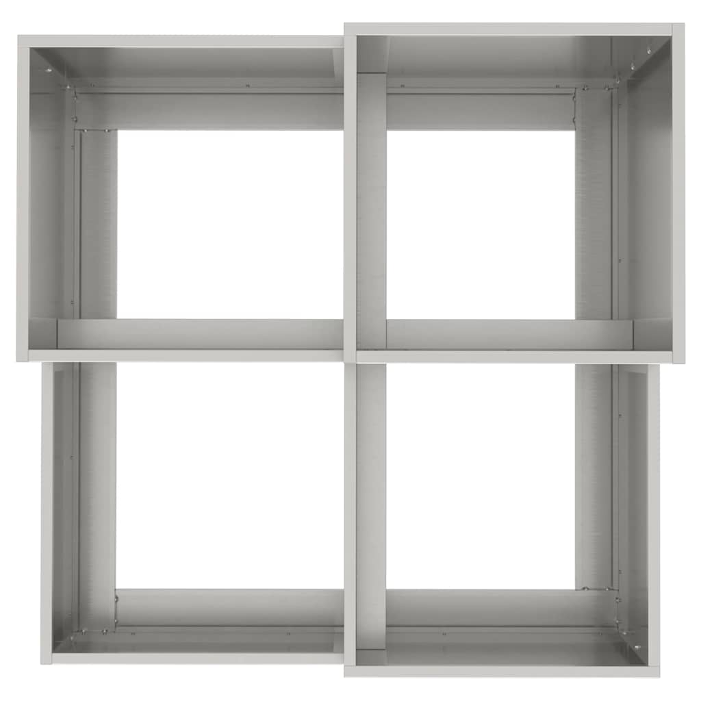 Vaso da giardino Argento 80 x 80 x 60 cm Acciaio inossidabile