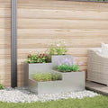 Vaso da giardino Argento 80 x 80 x 60 cm Acciaio zincato