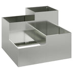 Vaso da giardino Argento 80 x 80 x 60 cm Acciaio zincato