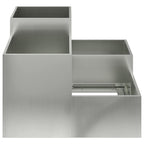 Vaso da giardino Argento 80 x 80 x 60 cm Acciaio zincato