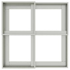 Vaso da giardino Argento 80 x 80 x 60 cm Acciaio zincato