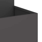 Vaso da giardino Nero 100 x 100 x 60 cm Acciaio