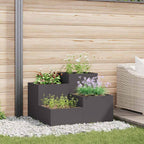 Vaso da giardino Nero 100 x 100 x 60 cm Acciaio